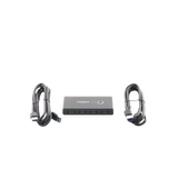 Conmutador USB para Compartir 4 Puertos USB 3.0 a 2 PC Ìs | Cambio Mediante Botón | Incluye Dos Cables USB de 1.5 m | ABS | Permite que 2 Usuarios Compartan 4 Dispositivos Periféricos USB3.0, como una impresora, un escáner, etc.