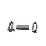Conmutador USB para Compartir 4 Puertos USB 3.0 a 2 PC Ìs | Cambio Mediante Botón | Incluye Dos Cables USB de 1.5 m | ABS | Permite que 2 Usuarios Compartan 4 Dispositivos Periféricos USB3.0, como una impresora, un escáner, etc.