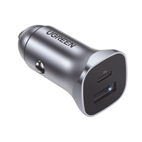 Ugreen 30780 cargador de dispositivo móvil Universal Negro Encendedor de cigarrillos Carga rápida Auto