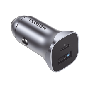 Ugreen 30780 cargador de dispositivo móvil Universal Negro Encendedor de cigarrillos Carga rápida Auto