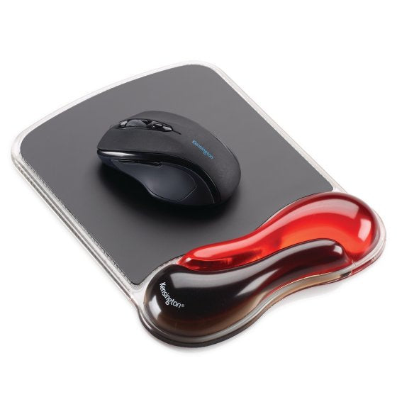 Kensington Mouse Pad DuoGel – Rojo Ratón Monocromo Gel Si Negro, Rojo