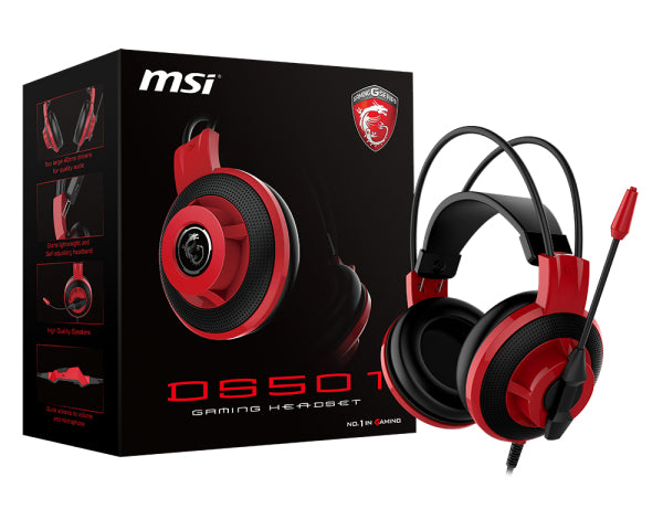 MSI DS501 Auriculares Auriculares Diadema Juego Binaural