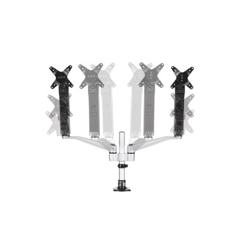 StarTech.com Soporte para Dos Monitores con Brazos Móviles - Apilable Soportes para monitores 2 76,2 cm Si