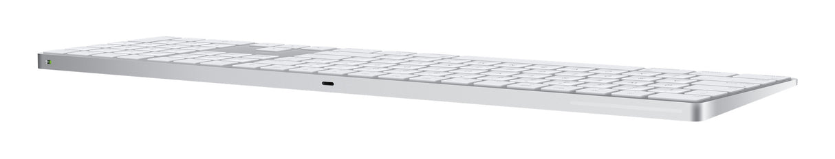 Apple Magic teclado Universal QWERTY Inglés de EE.UU. Blanco, Inalámbrico y alámbrico, Interruptor de llave de tijera
