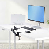StarTech.com Apoyabrazos Ajustable para Escritorio de Oficina - Reposabrazos de Rotación de 360 Grados - Instalación con Mordaza - sin Perforaciones - Ergonómico - Negro Computadora Reposabrazos Negro Aluminio, Plástico, Acero 5 - 70 mm