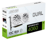 ASUS DUAL-RTX4060-O8G-EVO-WHITE tarjetas gráficas Si 3072 NVIDIA GeForce RTX 4060