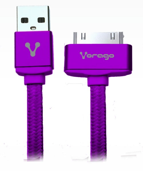 CABLE VORAGO CAB-118 USB-APPLE DOCK 1 METRO MORADO BOLSA