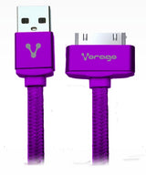 Vorago CAB-118 cable de teléfono móvil Púrpura 1 m USB A Apple 30-pin