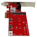 StarTech.com Tarjeta PCI Express Controladora de 2x SSD NGFF M.2 y 2x Puertos SATA III Tarjetas y adaptadores de interfa