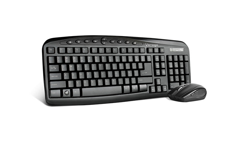 Kit Vorago Teclado y Mouse Km-303 Inalambrico Multimedia Negro