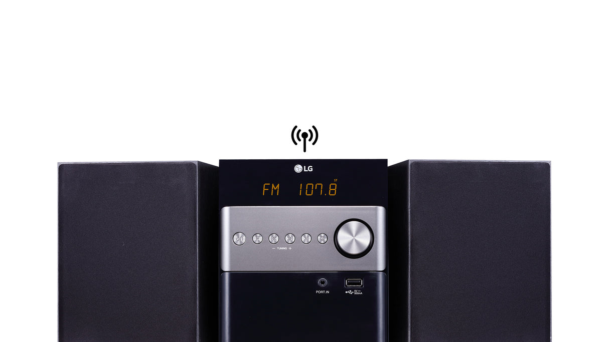 LG CM1560 sistemas de audio para el hogar Negro Si Parte superior De 1 vía