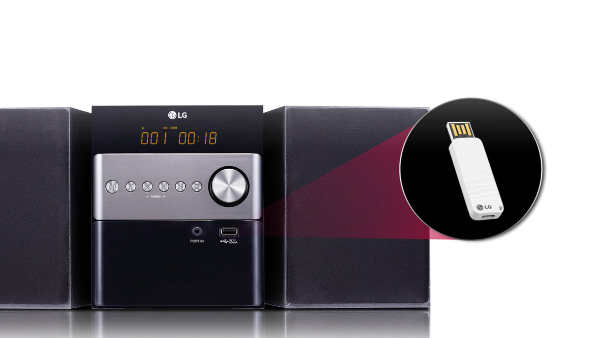 LG CM1560 sistemas de audio para el hogar Negro Si Parte superior De 1 vía