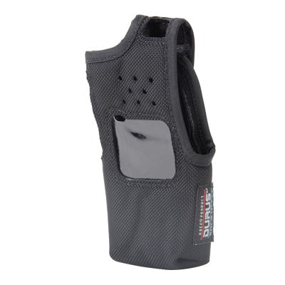 Bee Electronics Inc Funda de nylon para radio / Lazo-cinto ajustable / Capuchón auto-adherible