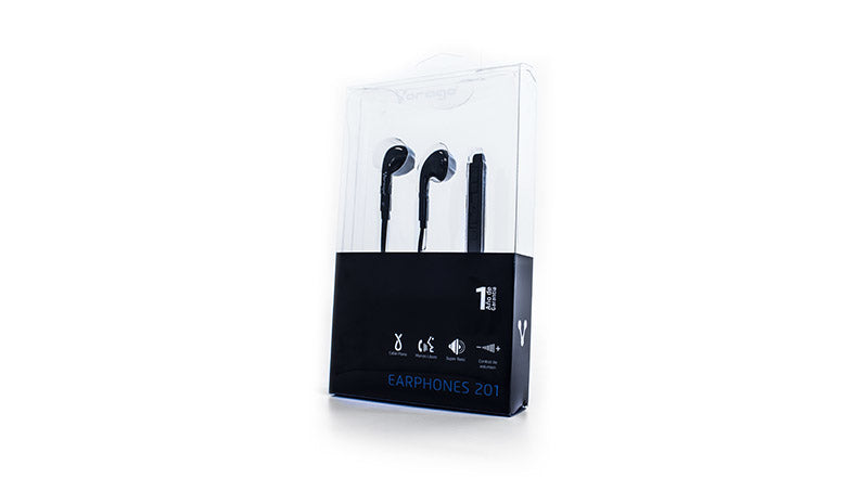 Vorago EP-201 Auriculares Alámbrico Intra auditivo Llamadas/Música Negro, 20 - 20000 Hz