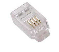 PLUG XCASE RJ11 TELEFONICO BOLSA C/100 PZ TRANSPARENTE
