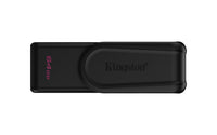 Kingston Technology 64GB Portable USB 3.2 Gen 1 DataTraveler Exodia S (Black/Black) Memoria Flash 64 GB USB tipo A 3.2 Gen 1 (3.1 Gen 1) Si