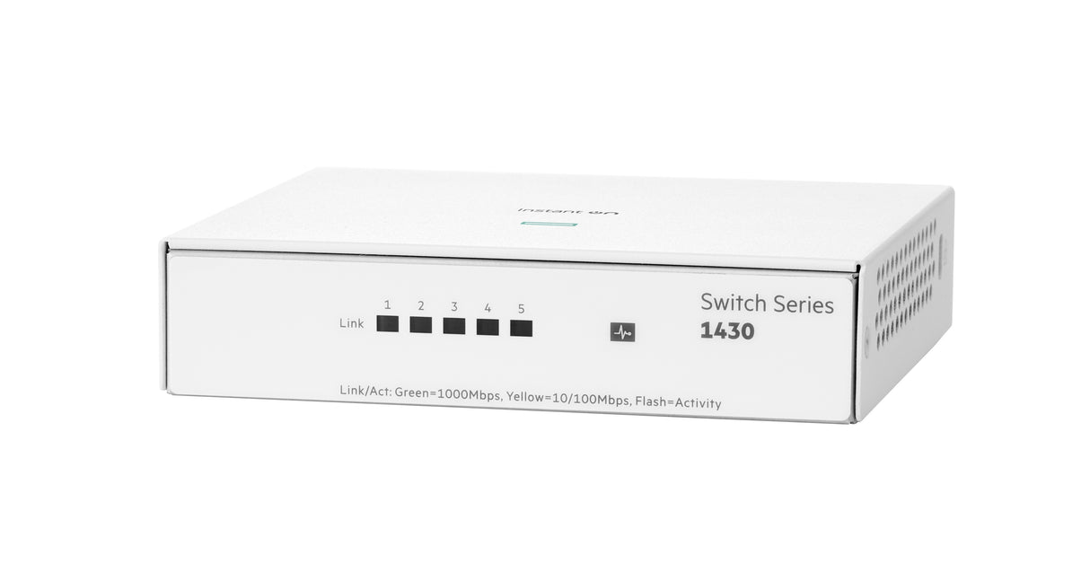 HPE Aruba Networking Networking Instant On Switch 5p Gigabit 1430, No administrado, Gigabit Ethernet (10/100/1000), Bidi