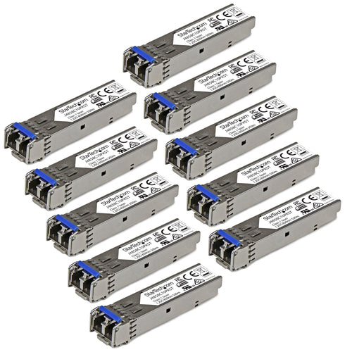 StarTech.com Paquete de 10 Módulos SFP compatibles con HPE J4859C - 1000BASE-LX - Monomodo/Multimodo de 1 GbE - SFP Ethe