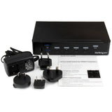 StarTech.com Switch Conmutador KVM de 4 Puertos HDMI 1080p con USB 3.0 interruptores kvm 4 USB USB HDMI