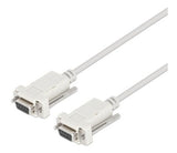 317375 - Manhattan DB9 hembra a DB9 hembra, 1.8 m (6 ft), 30 AWG, blindaje de papel de aluminio, beige