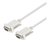 317375 - Manhattan DB9 hembra a DB9 hembra, 1.8 m (6 ft), 30 AWG, blindaje de papel de aluminio, beige