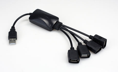 Xtech XTC-320 nodo concentrador USB 2.0 480 Mbit/s Negro, Cloruro de polivinilo (PVC)