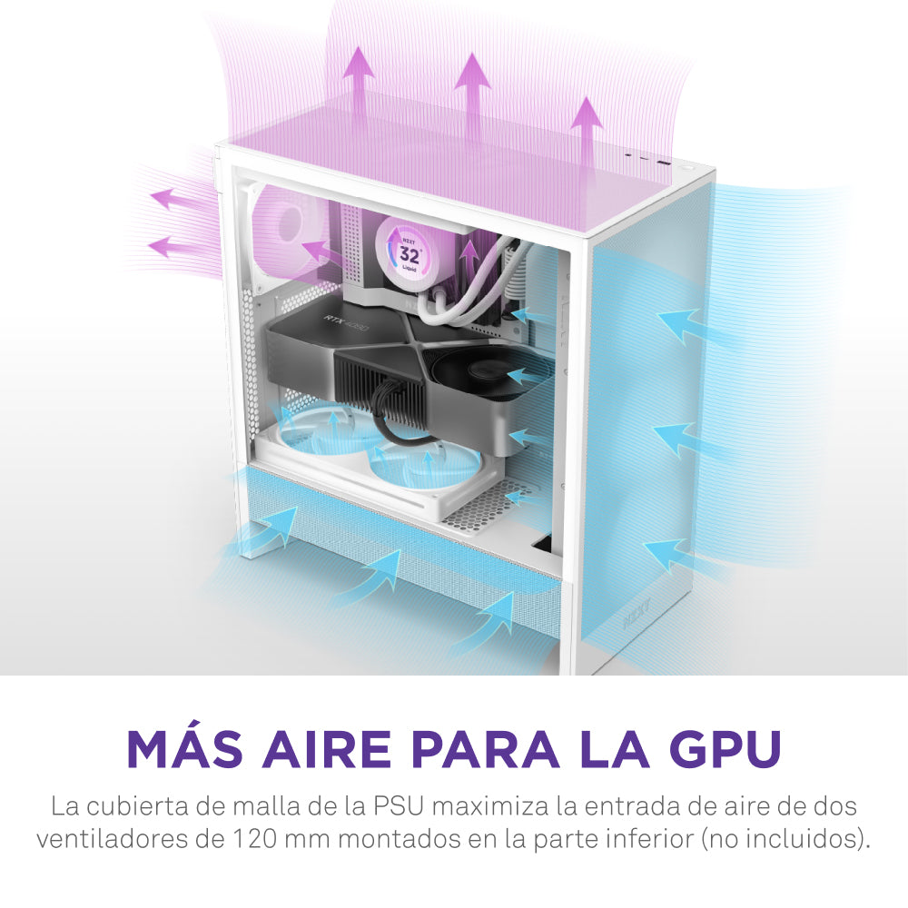 NZXT H5 Flow RGB Midi Tower Blanco