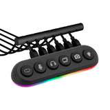 Hub USB Streamplify Deck 5, 4 x USB 3.0, 1 x USB 2.0, RGB, 12V, Negro