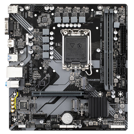 GIGABYTE B760M H DDR4 Placa base - Soporta CPUs Intel Core de 14ª generación, VRM digital de 6+1+1 fases, hasta 3200MHz DDR4 (OC), 2xPCIe 4.0 M.2, GbE LAN, USB 3.2 Gen1 placas base Intel LGA 1700 1 LGA 1700