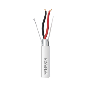 Carrete de 152 Metros (500 Pies) de Cable / 2 x 16 AWG / Blindado / Plenum / Color Blanco / Para Aplicaciones de Audio, Seguridad y Control