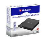 Verbatim Slimline CD/DVD unidades de disco óptico Negro Horizontal Portátil DVD-RW