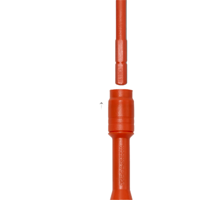 Destornillador Aislado 6-en-1 Auto-Lock / Aislado 1000V CAT III / Almohadilla de agarre / Almacenamiento de brocas integrado / Bits Philips #1 #2 / Sl