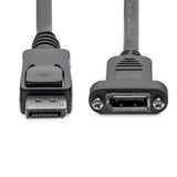 StarTech.com Cable de 91cm DisplayPort de Montaje en Panel - 4K x 2K - Cable de Extensión DisplayPort 1.2 Macho a Hembra - Cable para Monitor DP Cable Derecho Derecho Oro 1.2