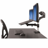 StarTech.com Brazo para un Monitor - Base para Ordenador Portátil con Ajuste de Altura de un Toque Monitor Negro