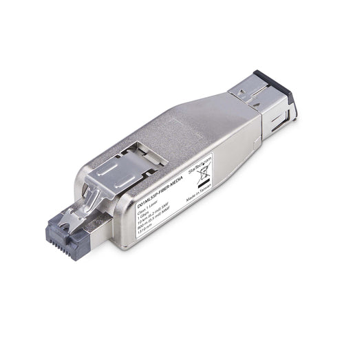 StarTech.com Dongle Conversor de Medios de Fibra Óptica Gigabit a Ethernet RJ45 - Alimentado por PoE - Monomodo 10km - M