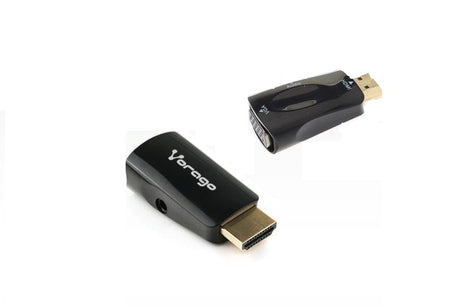 Vorago ADP-208 cambiadores de género de cables HDMI VGA + audio (3.5mm) Negro