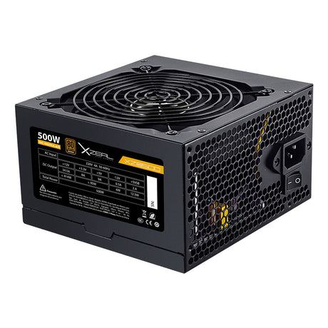 Fuente de Poder Xzeal XZ500 ATX 500W 80 Plus Bronze NO Modular 1x20+4pin +1xP8(4+4)pin +2xPCI-E(6+2) pin Negro
