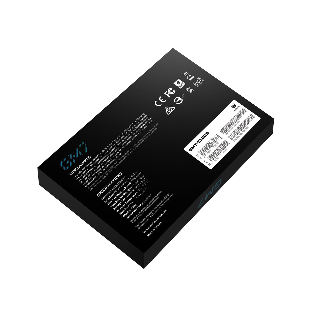 Predator Predator GM7-512GB unidades internas de estado sólido 2.0 512 GB M.2 PCI Express 4.0