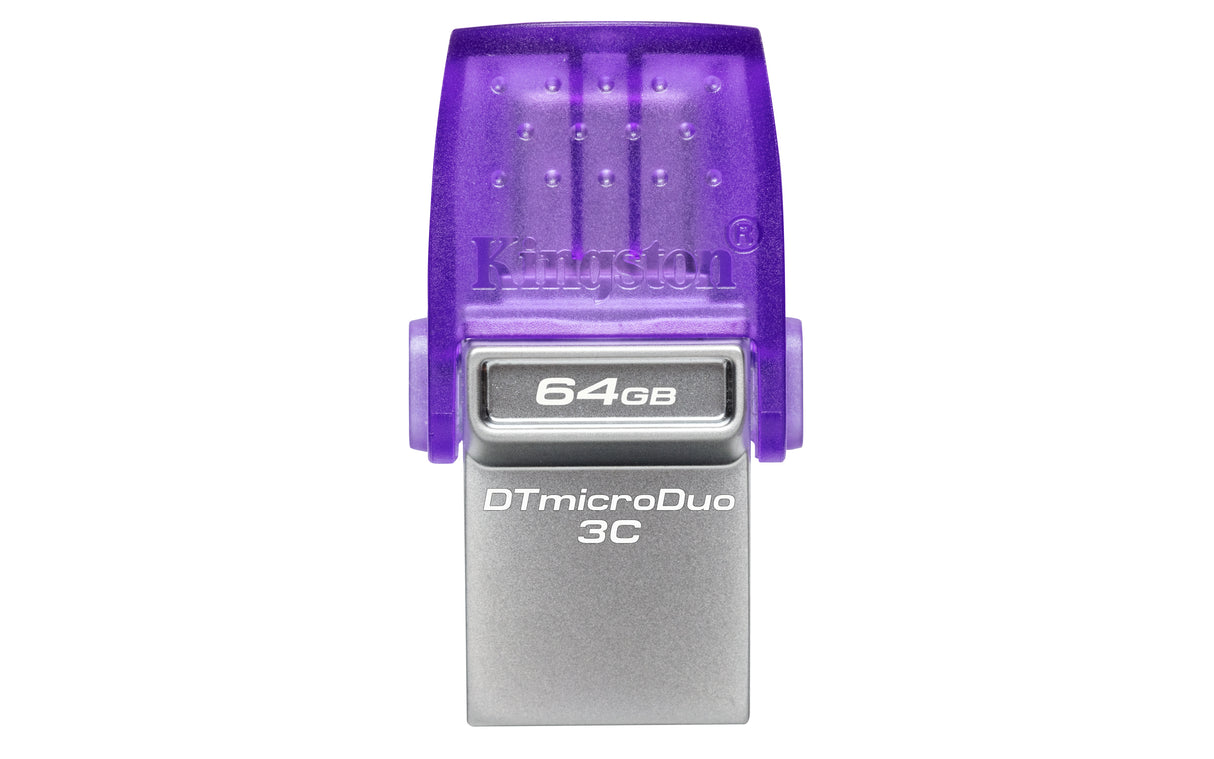 Kingston Technology 64GB DataTraveler microDuo 3C 200MB/s dual USB-A + USB-C Memoria Flash 64 GB USB Type-A / USB Type-C 3.2 Gen 1 (3.1 Gen 1) 200 MB/s