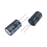 Capacitor Electrolítico de Aluminio, Radial de 3300 µFd, 25 Vcc, 105 °C, 18 x 25 mm.