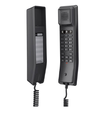 GHP611, Teléfono Hotelero IP Negro, 2 cuentas SIP 2 líneas, GDMS, soporta PoE