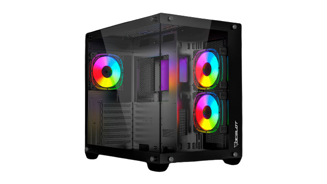 Ocelot Gaming A-CUBE 1 gabinete de computadora Negro, ATX, ITX, Micro ATX