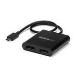 StarTech.com Adaptador USB-C a DisplayPort 1.2 Doble - Hub MST USB Tipo C - Divisor Multiplicador DP Doble de 4K 30Hz/10