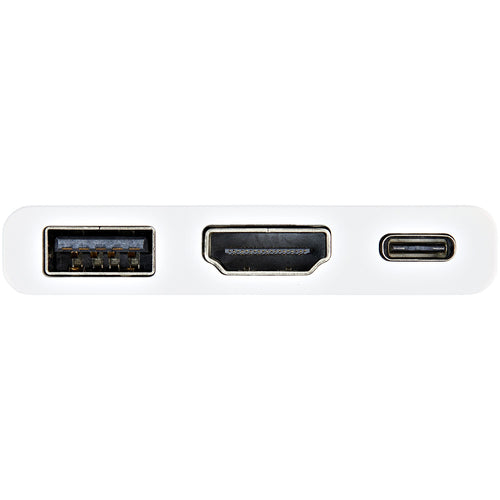 StarTech.com Adaptador Multipuertos USB-C con HDMI - Puerto USB 3.0 - PD de 60W - Blanco Bases para portátiles y replica