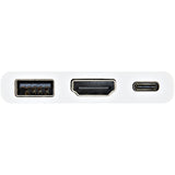 StarTech.com Adaptador Multipuertos USB-C con HDMI - Puerto USB 3.0 - PD de 60W - Blanco Bases para portátiles y replica