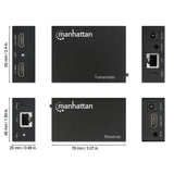 Manhattan Kit extensor de HDMI sobre Ethernet audio/vídeo extendedores Transmisor y receptor de señales AV 1920 x 1200 P