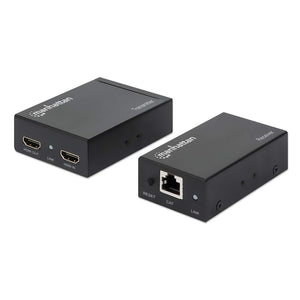 Manhattan Kit extensor de HDMI sobre Ethernet audio/vídeo extendedores Transmisor y receptor de señales AV 1920 x 1200 Pixeles Cat6 50 m