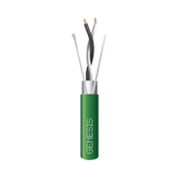 Bobina de 305 Metros (1000 Pies) / Cable 2 x 22 AWG / Color Verde / Blindado / Plenum / Trenzado para Aplicaciones de Transmisión de Datos a Alta Velo