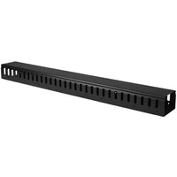 StarTech.com Gestor Organizador Vertical de Cableado con Lengüetas - 0U - 91cm Rack Panel de gestión de cables Negro Plástico, Acero 20U