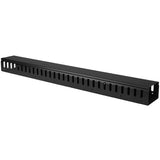 StarTech.com Gestor Organizador Vertical de Cableado con Lengüetas - 0U - 91cm Rack Panel de gestión de cables Negro Plástico, Acero 20U